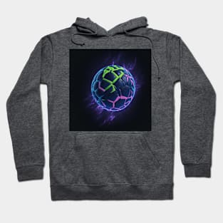 SCBL002 - Vibrant neon colors soccer ball Hoodie